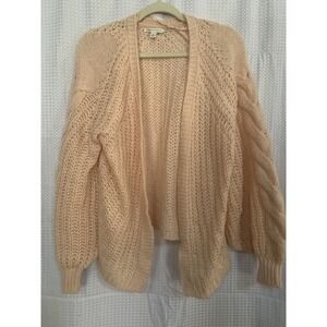 Cato‎ Womens Large Light Pink Chunky Knit Cardigan
